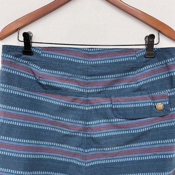 Roark Revival Men's Swim Board Shorts Teal/Red Striped Polyester/Spandex Size 30 - Picture 9 of 10